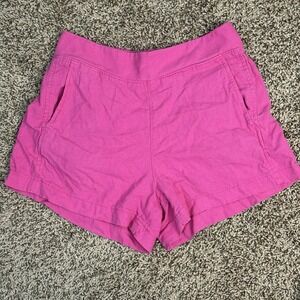 Gap Linen Blend Pink High Waist Shorts Women's XS  4 Pocket Pull On‎